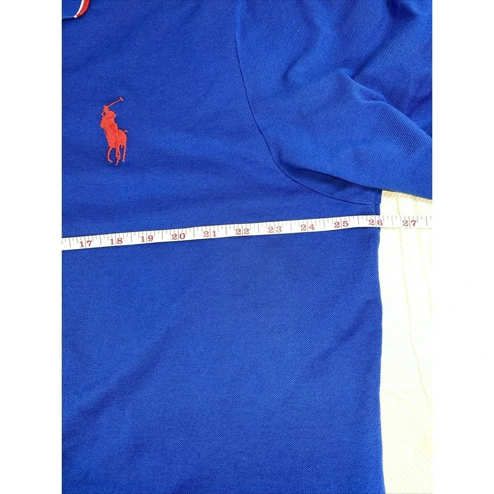 Vtg Polo Golf Ralph Lauren Mens‎ Big Pony Red Rare Shirt Blue XL Office Casual